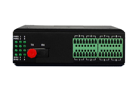 飞畅科技-Industrial rail 16-channel 4-20mA  analog optical transceive