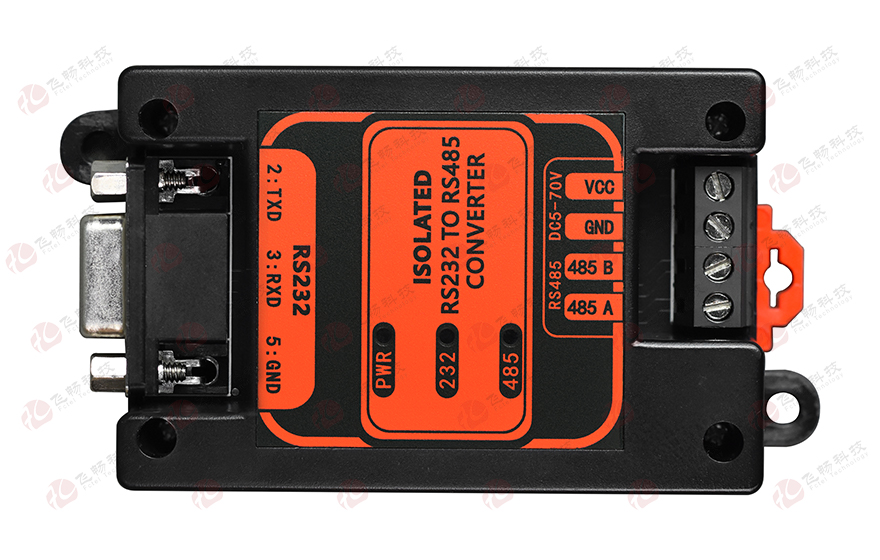 飞畅科技-防雷型光电隔离 RS232转RS485串口转换器