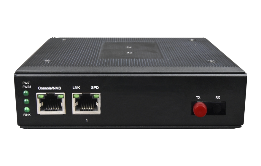 飞畅科技-非网管 工业级1路百兆以太网  光纤收发器