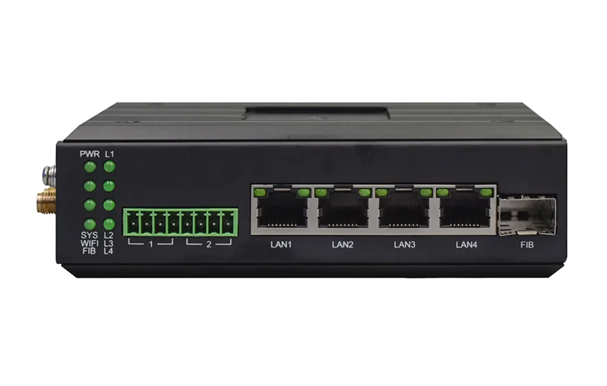飞畅科技-4千兆+1千兆SFP光+2路串口 WiFI6路由器 (支持POE供电)