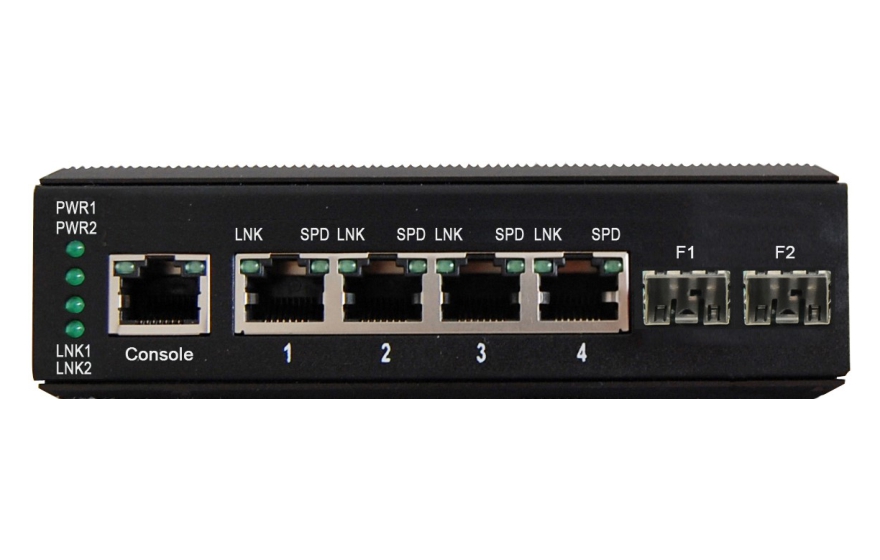 飞畅科技-非网管 工业级2光4电百兆级连式交换机