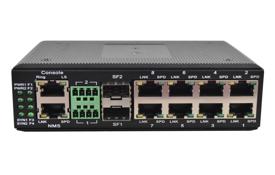 飞畅科技-非网管 工业级8路百兆电1路百兆光  光纤收发器