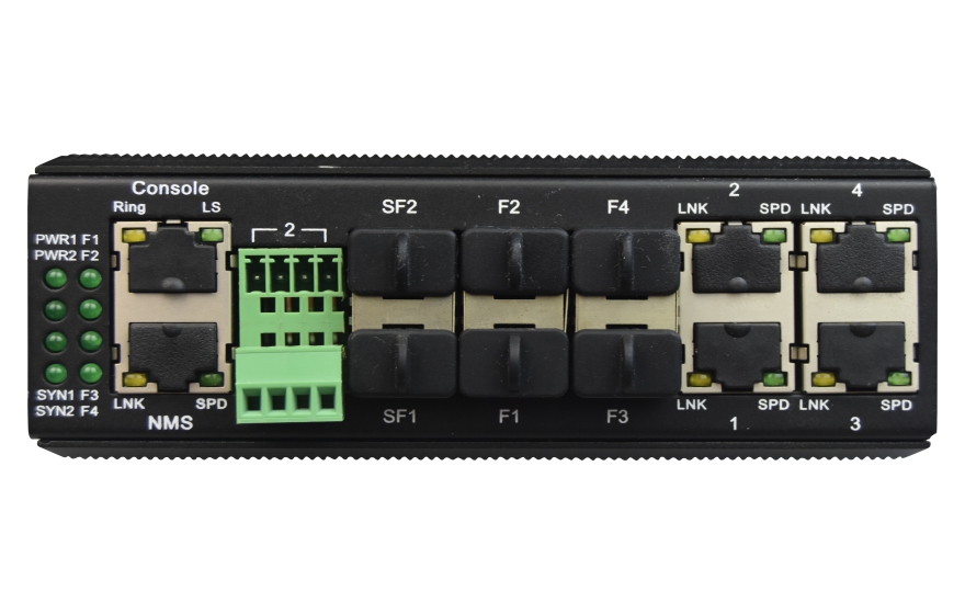 飞畅科技-非网管 工业轨式4百兆电+4路百兆光+1路千兆光 交换机