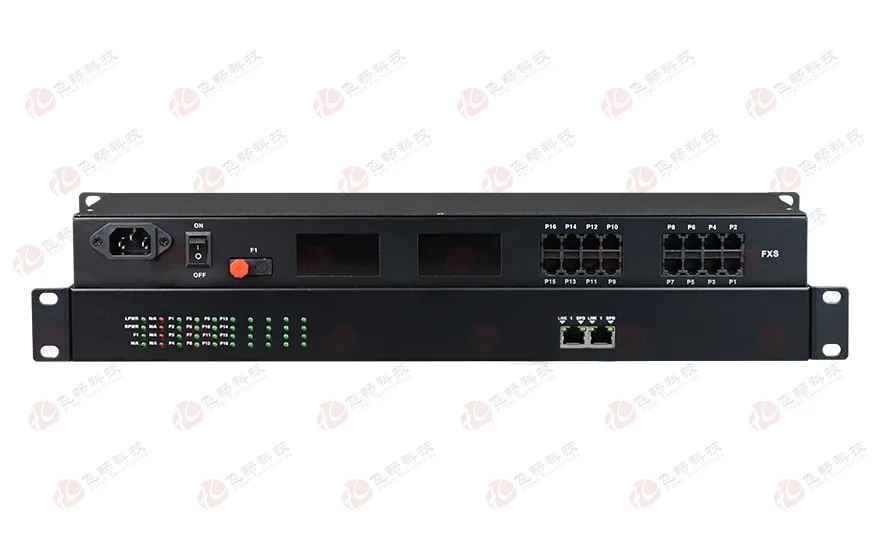 16路电话（RJ11）+2路千兆以太网 电话光端机