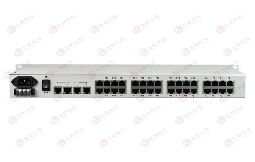 30路电话+4E1+4FE+4RS232光端机(19英寸1U)