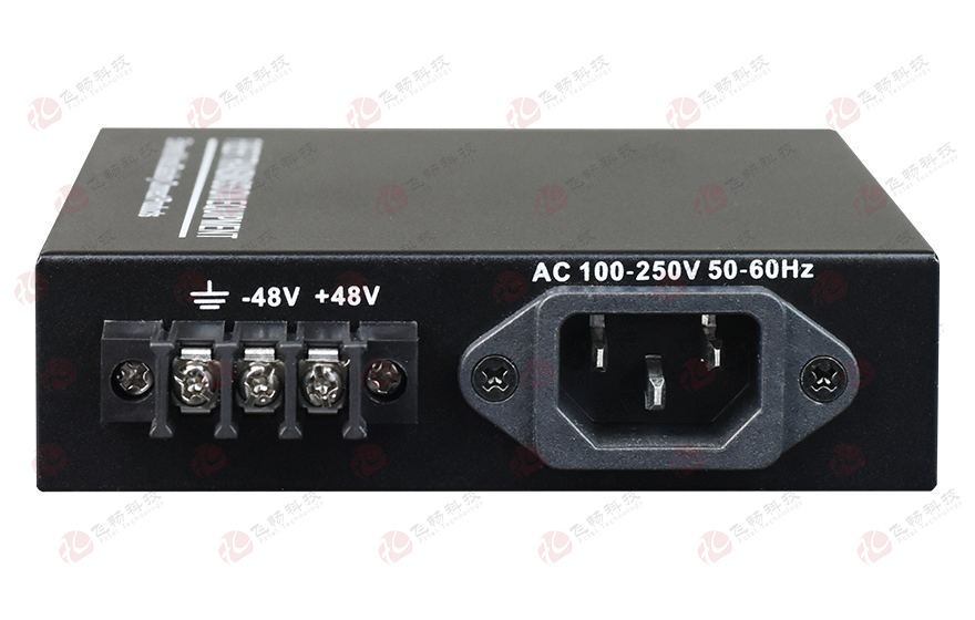 飞畅科技-1路光口转2路千兆以太网电口+1路数据 光纤收发器