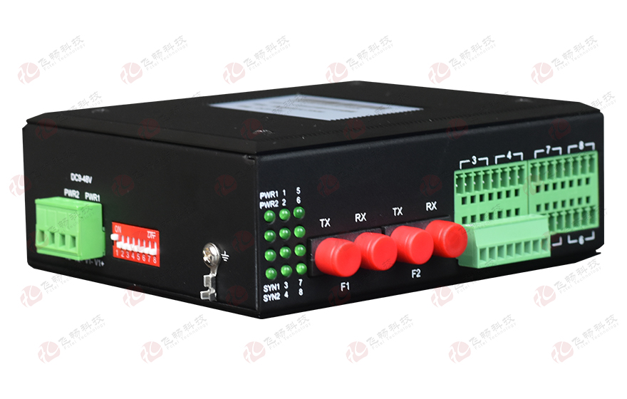 飞畅科技-环网型4路串口光纤环网光端机