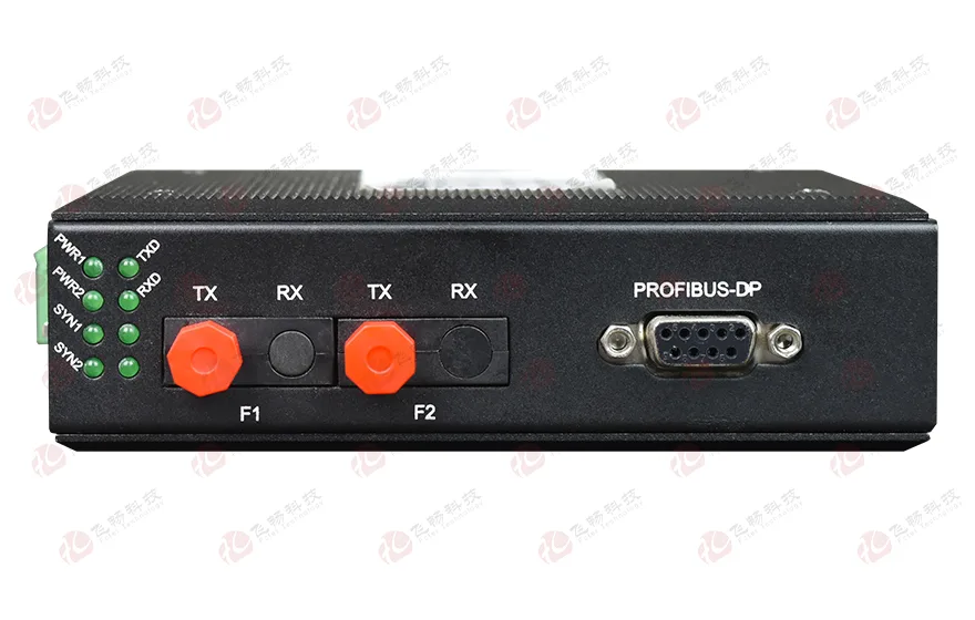 飞畅科技-工业轨式 环网型1路Profibus-DP光端机 点对点光猫