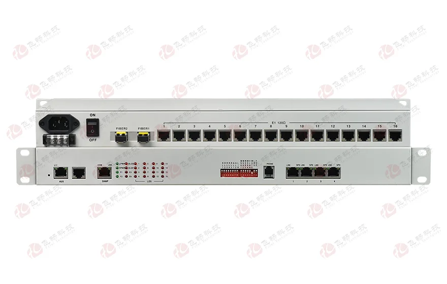 16E1+4xFE(物理隔离)1+1光备份PDH光端机