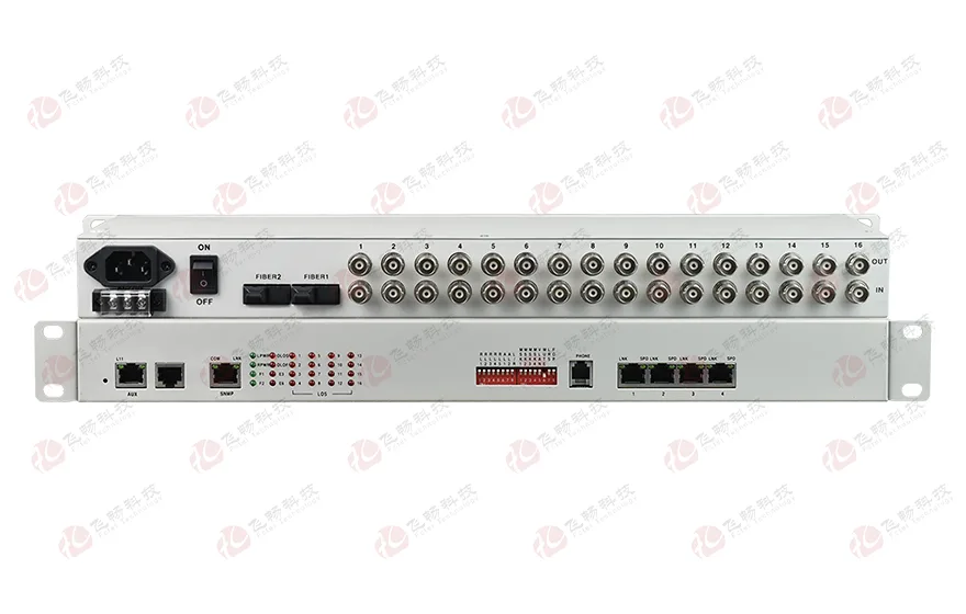 16E1+4xFE(物理隔离)1+1光备份PDH光端机