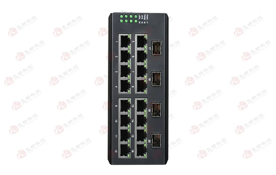 管理型 4SFP千兆光+16千兆电 环网工业轨式交换机