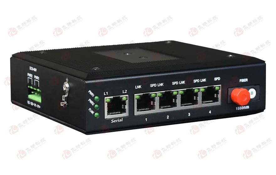 网管型 工业级1路千兆电+1路千兆电物理隔离收发器