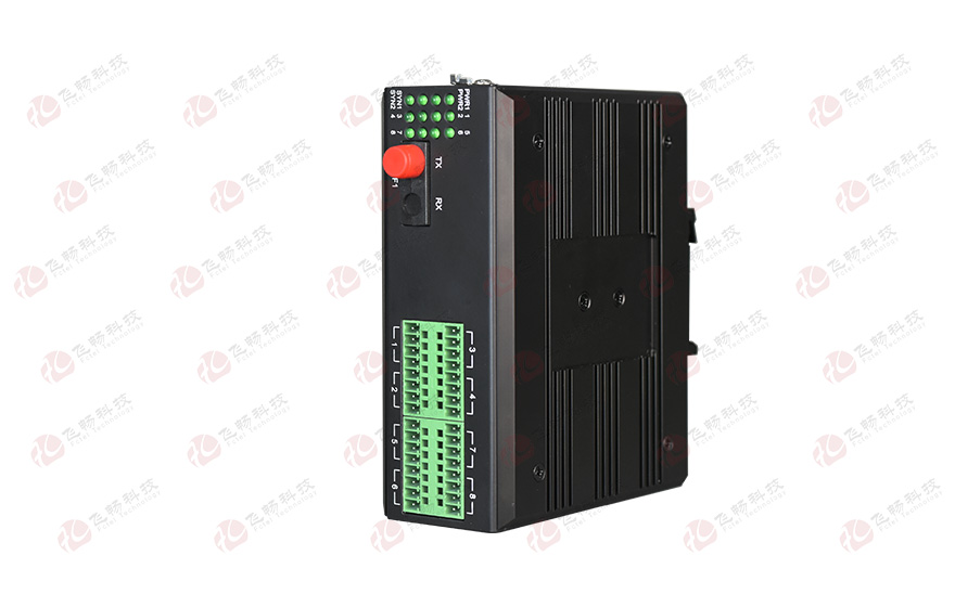 飞畅科技-工业轨式 8路CAN光端机