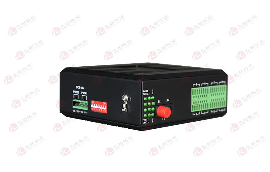 飞畅科技-工业轨式 8路CAN光端机