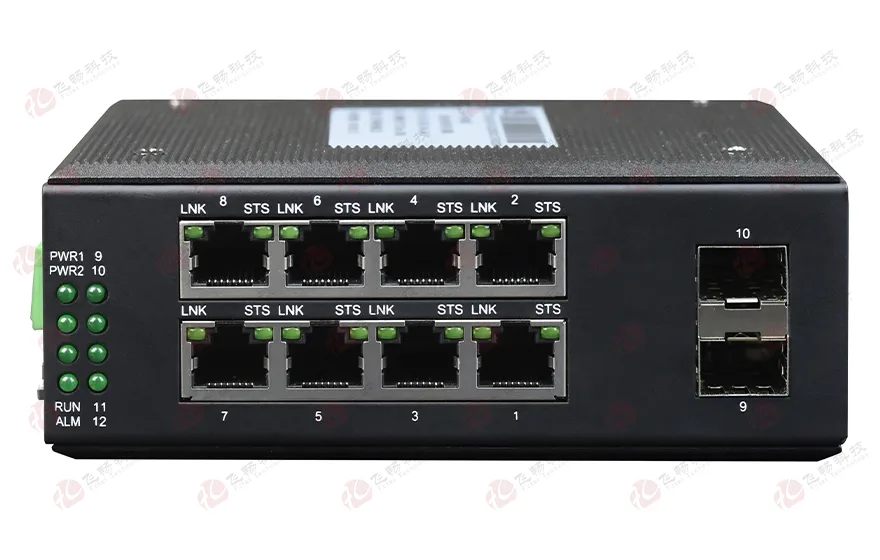 管理型 8千兆电口+2千兆光口环网式交换机