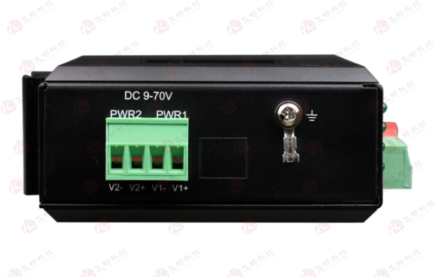 飞畅科技-工业轨式2路RS232/422/485(三种接口同时提供)串口光猫