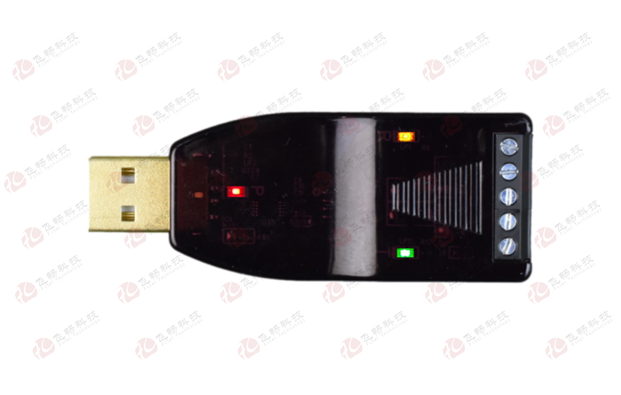 飞畅科技-工业级 6KV防雷型 USB转2路高速RS485转换器