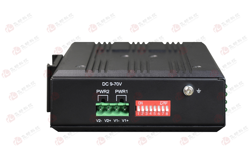 飞畅科技-工业轨式 带USB转串口的8路RS485集线器