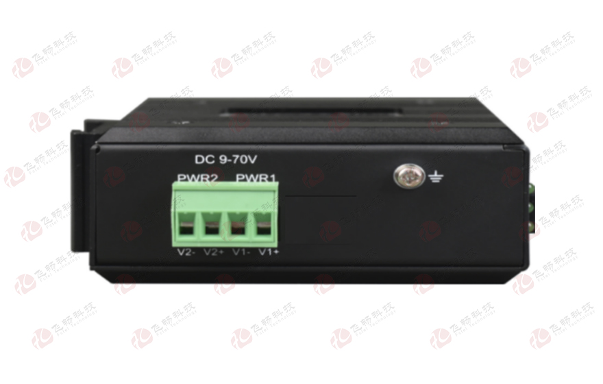 飞畅科技-工业轨式 4个千兆物理隔离光端机（4路LED大屏光电转换器））