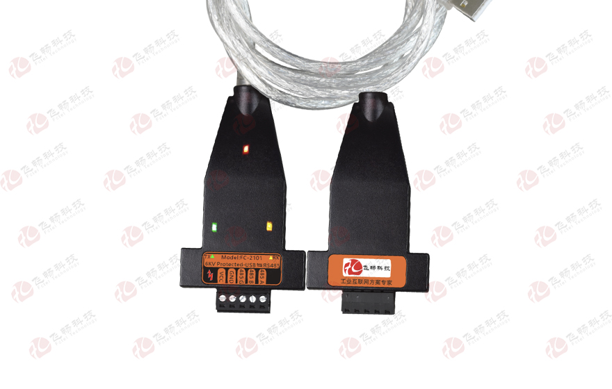 飞畅科技-工业级 6KV防雷型 USB转1路RS485转换器(带线)