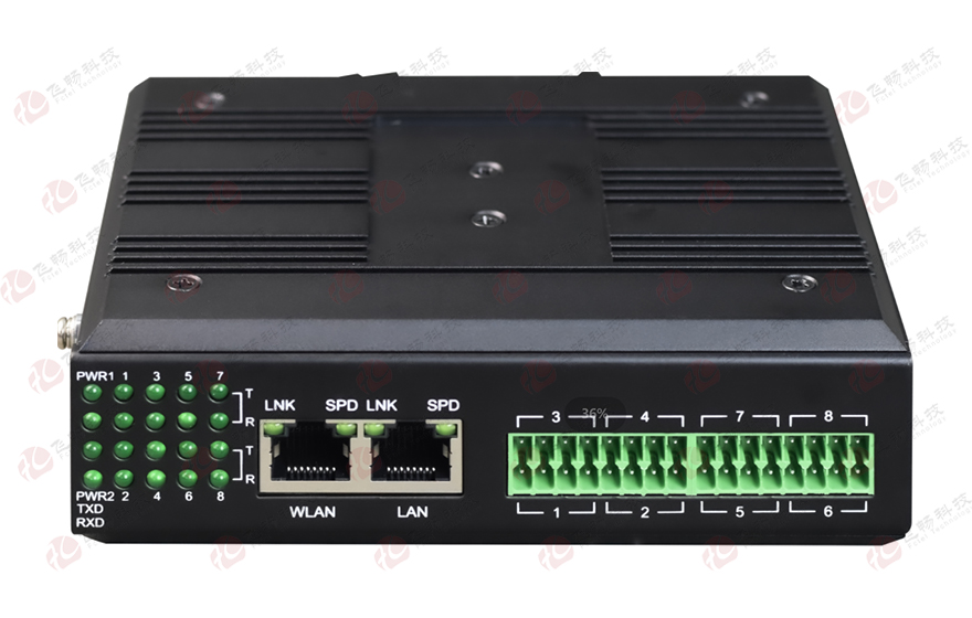 飞畅科技-工业轨式8路串口服务器(带WEB与SNMP网管)