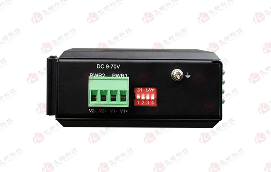 mini工业轨式 4路千电+1路千光 (双DC或AC220内置)交换机
