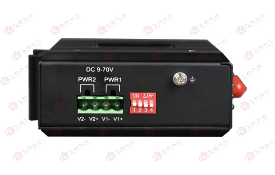 飞畅科技-可光纤级连型2路 RS232/422/485 ModBus 串口服务器 (带 WEB 与 SNMP 网管)