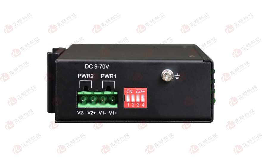 飞畅科技-工业轨式（钢壳）4路千电+1路千光 交换机