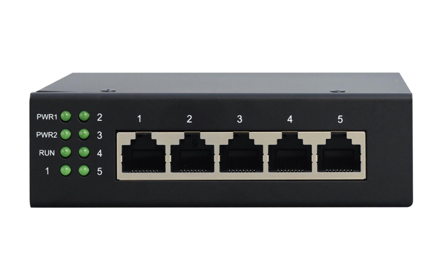 飞畅科技-钢壳桌面式 5路百兆电 交换机(5-1