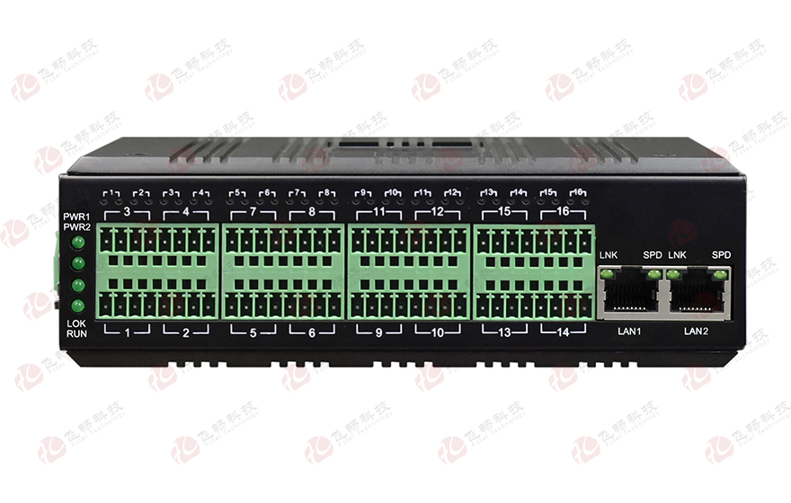 飞畅科技-工业轨式32路DI/DO/AI/AO 转网络/4G/Lora     远程测控终端