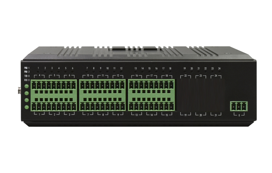 飞畅科技-工业轨式 16路RS485集线器 新