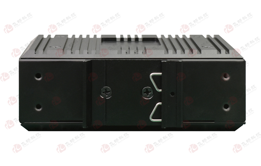 飞畅科技-工业轨式2路串口／4路开关量+4路千兆电 光端机