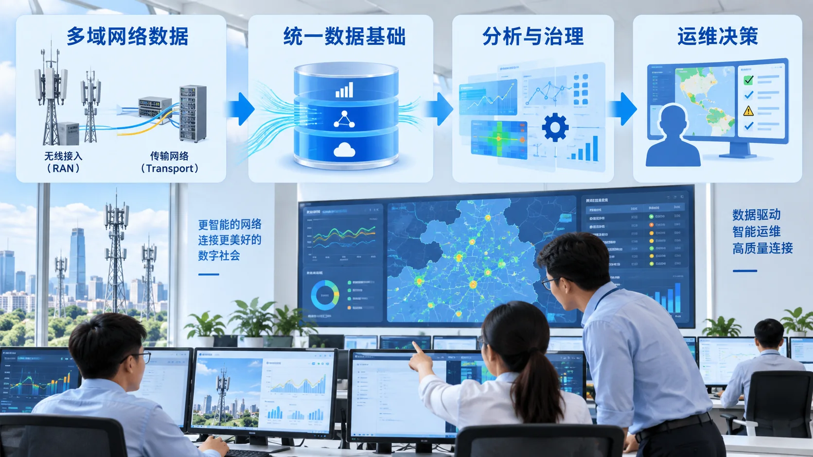 跨域电信网络数据基础的概念示意