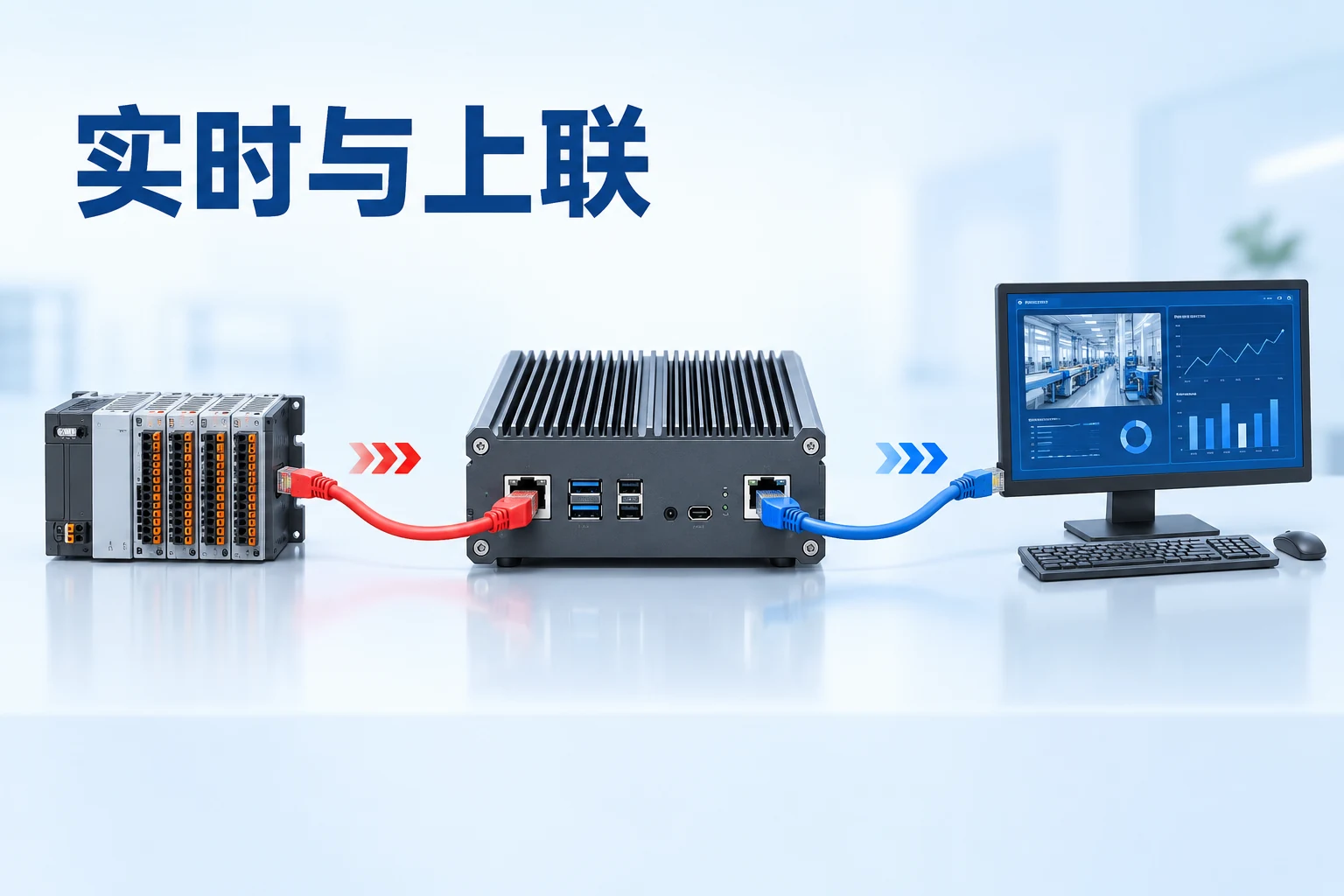 浅色背景下工控机实时控制通道与OPC UA上联通道分离的工业通信缩略图