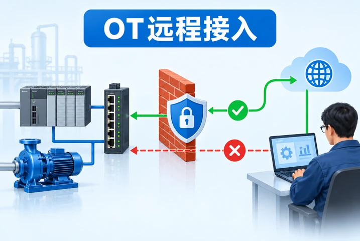 浅色水务PLC工业交换机与远程接入安全边界