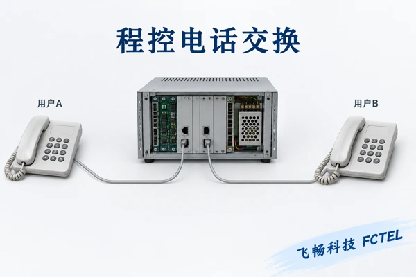 电话交换机连接模拟电话的通用接续示意