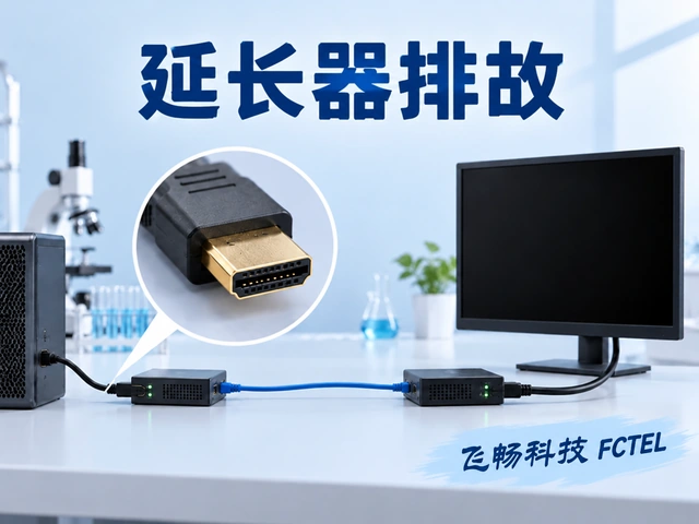 延长器黑屏排障的收发设备、显示端与HDMI接口独立浅色小图