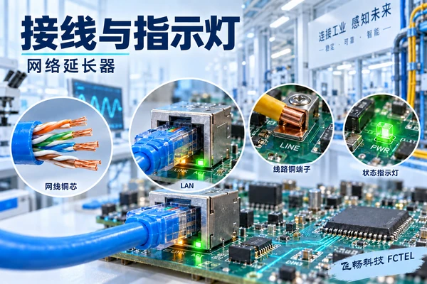 网络延长器LAN线路和电源侧的端口角色