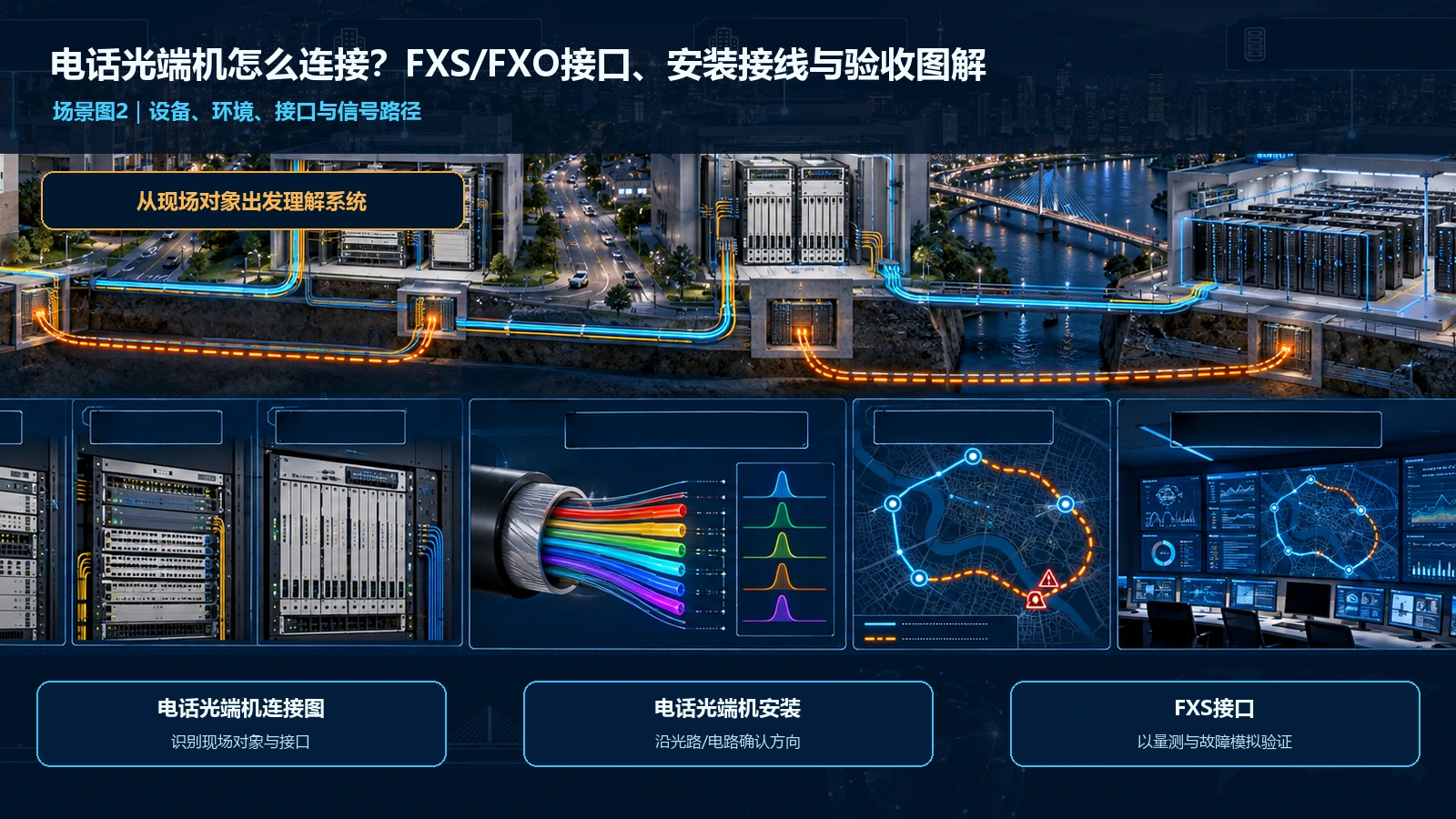 电话光端机怎么连接?FXS/FXO接口、安装接线与验收图解设备、环境与链路关系