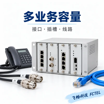 模块化多业务光传输机框、电话及E1网络接口的独立浅色列表图