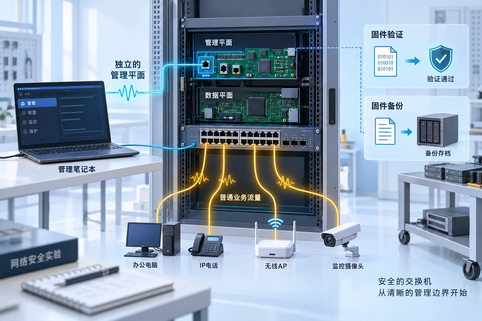 管理入口、配置备份与恢复验证构成维护边界，具体功能以设备支持能力为准。