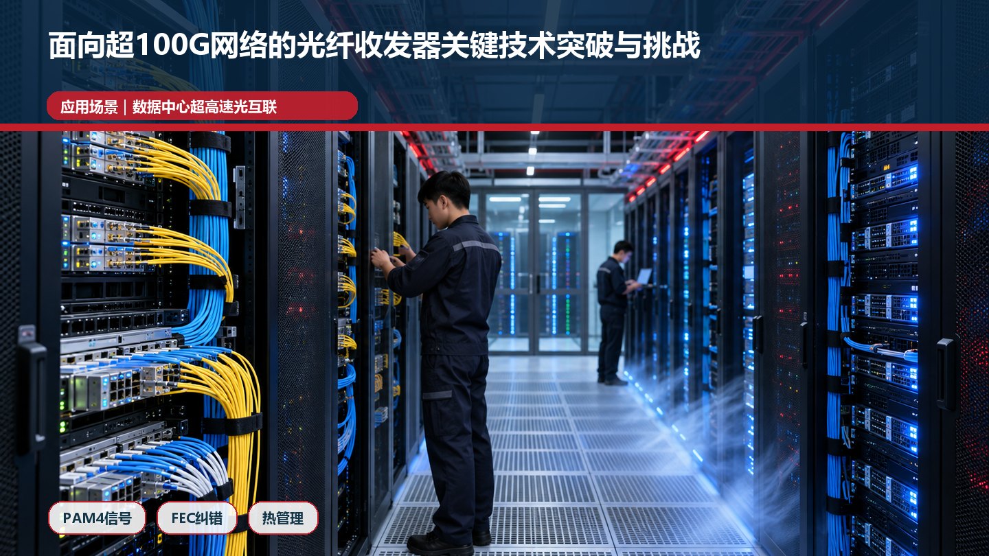 面向超100G网络的光纤收发器关键技术突破与挑战应用场景图