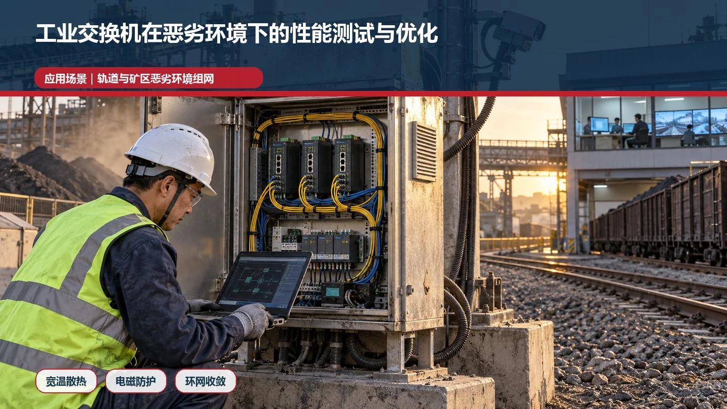 工业交换机在恶劣环境下的性能测试与优化应用场景图