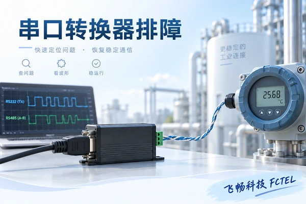 串口转换器排障浅色主题示意