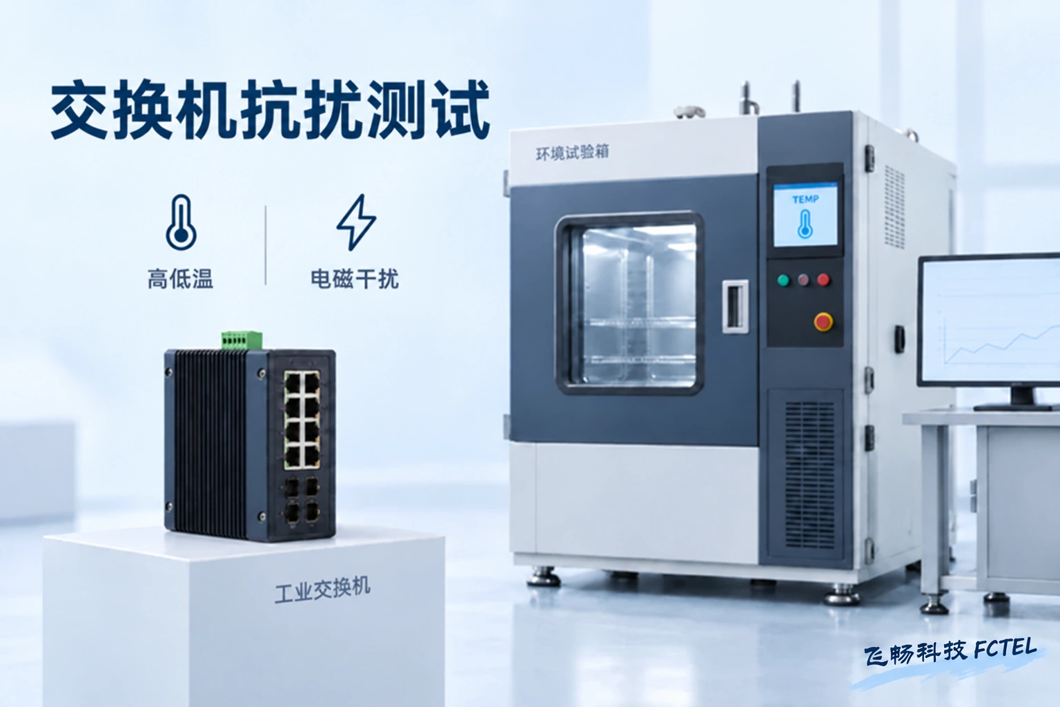 工业交换机抗扰与温度测试怎样看：试验条件、业务表现和报告