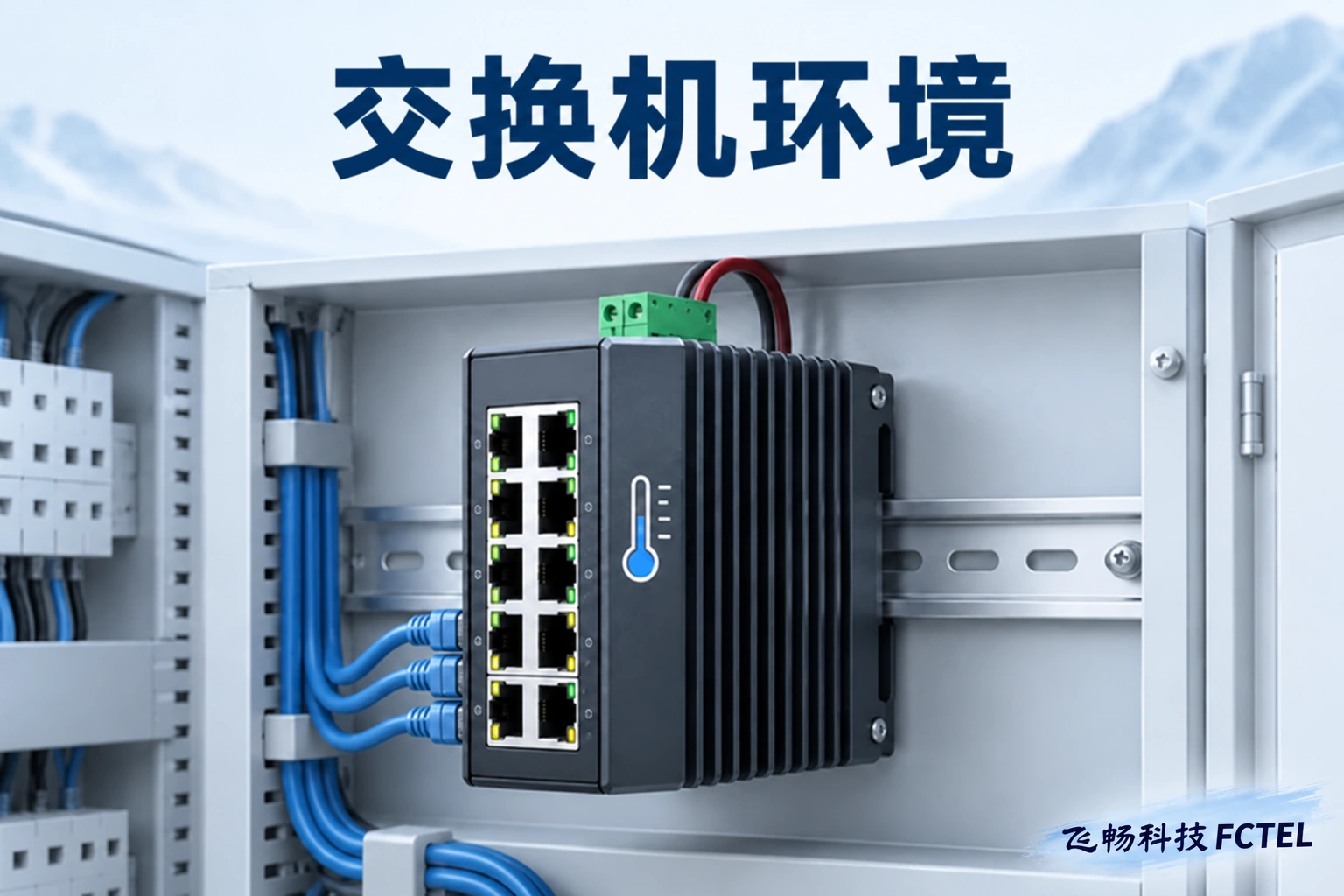 机柜空气与热源；工业以太网交换机需要什么环境：温升、供电与安装核对浅色列表小图