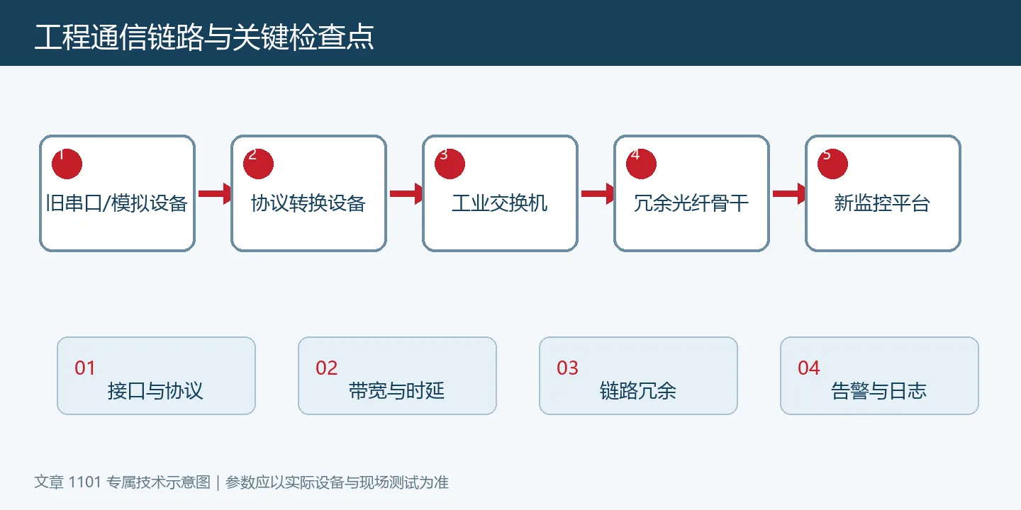 老旧安防网络如何升级：工业交换机与光纤改造实施方案通信拓扑与检查点