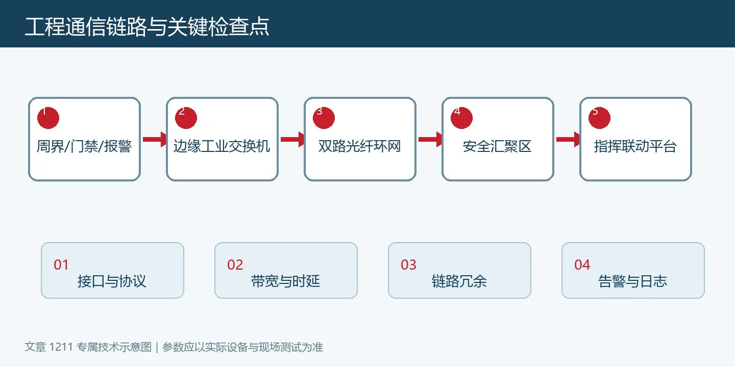 智慧磐石系统如何组成：周界感知、光纤传输与联动处置通信拓扑与检查点
